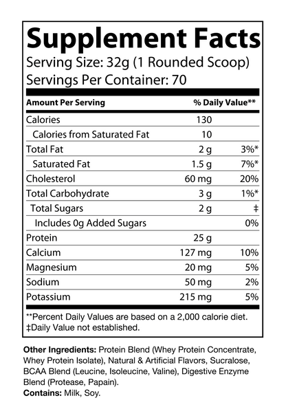 5lb Whey Protein (Vanilla)