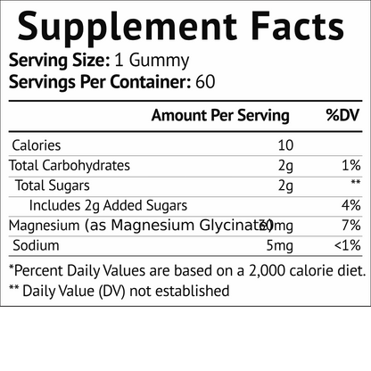 Premium Magnesium Glycinate Gummies